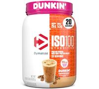 Dymatize ISO100 Hydrolysed 100% Dunkin' Cappuccino Flavoured Whey Isolate Protein Powder, 25g Protein, 95mg Caffeine, 5.5g BCAAs, Gluten Free, Fast Absorbent, Easy to Digest, 609g