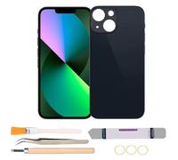 Dymicbit Back Rear Glass Cover Replacement Compatible with iPhone 13 Mini 5.4 inches with Repair Tool Kits (Black)