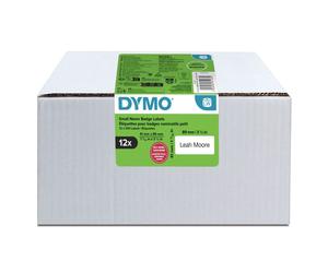DYMO 11356 LabelWriter Small Name badge Labels 41 mm x 89 mm Pack of 12 Rolls