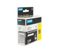 Original Dymo 18483 Black On White 12mm x 5.5m Industrial Permanent Polyester La