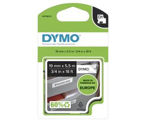 Dymo 16960/S0718070 DirectLabel-etikettes Polyester black on white 19m