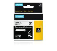 Dymo 1734523/S0773830 Ribbon Polyester permanent black on white 24mm x