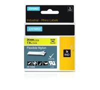 Original Dymo 1734525 Black on Yellow 24mm x 3.5m Industrial Flexible Nylon Labe