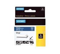 Newell (19mm) Vinyl Tape (White on Blue) for Dymo RhinoPRO 1000, 3000,