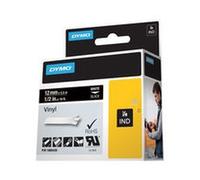 DYMO 1805435 TAPE VINYL WHITE ON BLACK 12MM