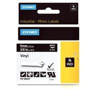 DYMO 1805437 TAPE VINYL WHITE ON BLACK 9MM
