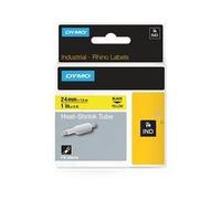 Dymo 1805444 Original Black On Yellow Heat Shrink Tubing 24mm x 1m