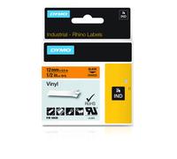 Dymo 18435/S0718490 Ribbon Vinyl black on orange 12mm x 5.5 m for Dymo
