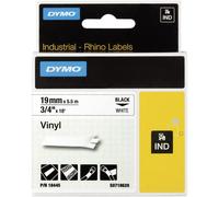 DYMO S0718620 / 18445 Rhino Vinyl Tape ID1 19mm x 5.5m Black on White