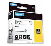 DYMO 18445 TAPE, PERM, VINYL, 19MMX5.5M, WHITE