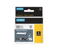 Dymo 18489 19mm x 3.5m Black On White Flexible Nylon Tape