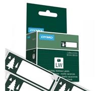 Dymo 1960102 Green on White Christmas Tree Address Labels 28mm x 89mm - 130 Labels (Original)