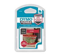 Dymo 1978366 D1 Durable 12mm x 3M Tape White on Red