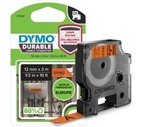 DYMO Authentic D1 Durable Labels | Black Print on Orange Tape | 12 mm x 3 m | High-Performance Label Tape for LabelManager Label Makers