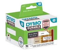 Dymo 2112285 LW Durable shelving label 25mm x 89mm Black on White