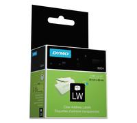 Dymo 30254 LW Address Labels 1-1/8 x 3-1/2 Clear 130 Labels/Roll 1 Roll/BX