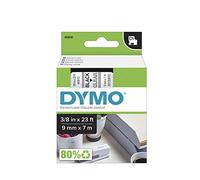 Dymo 40910 9mm x 7m Black on Clear Tape