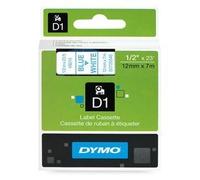 Dymo 45014 D1 Blue On White Label Tape (Pack Of 5) - S0720540