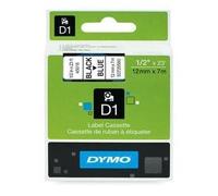 Dymo 45016 12mm x 7m Black on Blue Tape