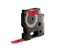 Dymo 45017/S0720570 DirectLabel-etikettes black on red 12mm x 7m for D