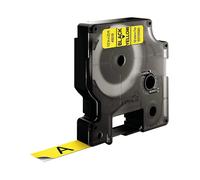 Dymo Tape Cassette 45018 Black on Yellow 12mm x 7m D1 Label Printing Cart