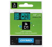 DYMO 45019 - Dymo 45019 12mm Black on Green Tape