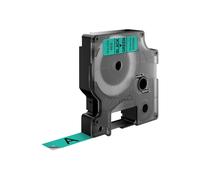 Dymo 45019/S0720590 DirectLabel-etikettes black on green 12mm x 7m for