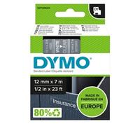 Dymo 45020 D1 LabelManager Tape 12mm x 7m White on Clear S0720600