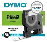 Dymo D1 Label Tape 12mmx7m White on Black