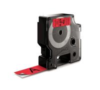 Dymo 45807/S0720870 DirectLabel-etikettes black on red 19mm x 7m for D