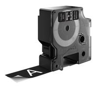 DYMO Authentic D1 Labels | 24mm x 7m Roll | White Print on Black | Self-Adhesive Labels for LabelManager Label Printers