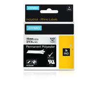 Original Dymo 622290 Black On Clear 19mm Permanent Polyester Tape Cartridge
