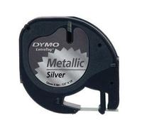 Dymo LetraTag Metallic Ribbon (12mm x 4mt) Grey (59429)