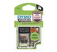 DYMO Authentic D1 Durable Labels | Black Print on Orange Tape | 12 mm x 3 m | High-Performance Label Tape for LabelManager Label Makers