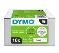 DYMO Authentic D1 Labels 9mm x 7m Roll Black Print on White Self-Adhesive