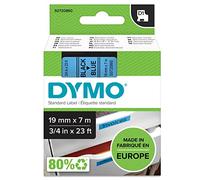 DYMO Authentic D1 Labels | Black Print on Blue Tape | 19 mm x 7 m | Self-Adhesive Labels for LabelManager Label Makers | Made in Europe