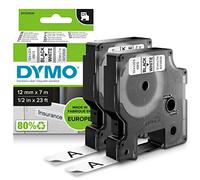 DYMO Authentic D1 Labels | Black Print on White | 12mm x 7m | Self-Adhesive Labels for LabelManager Label Printers | 2 Count