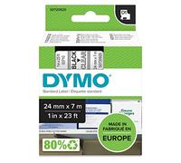 DYMO Authentic D1 Labels Black Print on White 24mm x 7m Self-Adhesive Labels for LabelManager Label Printers