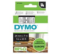 DYMO Authentic D1 Labels | Black Print on White | 24mm x 7m | Self-Adhesive Labels for LabelManager Label Printers