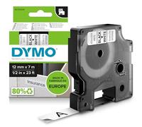 DYMO Authentic D1 Labels | Black Print on White Tape | 12 mm x 7 m | Self-Adhesive Labels for LabelManager Label Makers | Made in Europe
