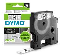 DYMO Authentic D1 Labels | Black Print on White Tape | 12 mm x 7 m | Self-Adhesive Labels for LabelManager Label Makers | Made in Europe