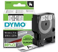 DYMO Authentic D1 Labels | Black Print on White Tape | 19 mm x 7 m | Self-Adhesive Labels for LabelManager Label Makers | Made in Europe