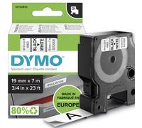 DYMO Authentic D1 Labels | Black Print on White Tape | 19 mm x 7 m | Self-Adhesive Labels for LabelManager Label Makers | Made in Europe