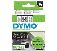 DYMO Authentic D1 Labels | Black Print on White Tape | 9 mm x 7 m | Self-Adhesive Labels for LabelManager Label Makers | Made in Europe
