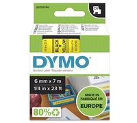 DYMO S0720790 D1 Tape 6mm x 7m Black on Yellow