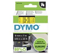 DYMO Authentic D1 Labels | Black Print on Yellow Tape | 9 mm x 7 m | Self-Adhesive Labels for LabelManager Label Makers | Made in Europe