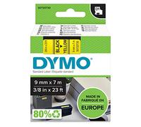 DYMO Authentic D1 Labels | Black Print on Yellow Tape | 9 mm x 7 m | Self-Adhesive Labels for LabelManager Label Makers | Made in Europe