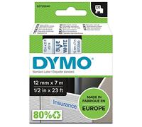 DYMO D1 Labelling Tape Authentic 45014 S0720540 Adhesive Blue on White 12 mm x 7 m