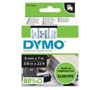 Dymo Authentic D1 Labels Blue Print On White Tape 9 mm X 7 M Self-Adhesive Labels For Labelmanager Label Makers Made In Europe