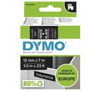 DYMO D1 Standard - White on Black - 12mm